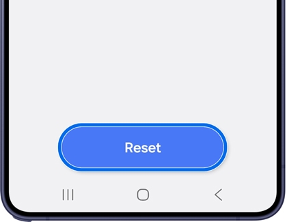 Caution message requesting confirmation to Reset the settings.