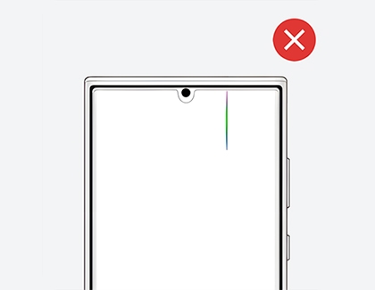 A screen display showing vertical lines.