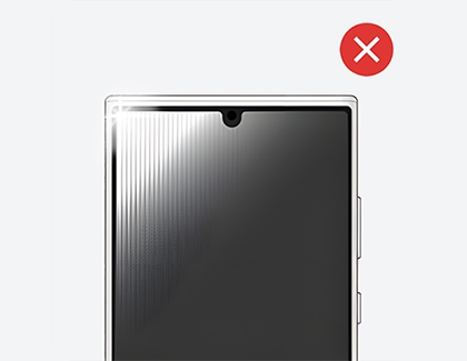 Vertical stripe patterns visible on a screen under light reflection.