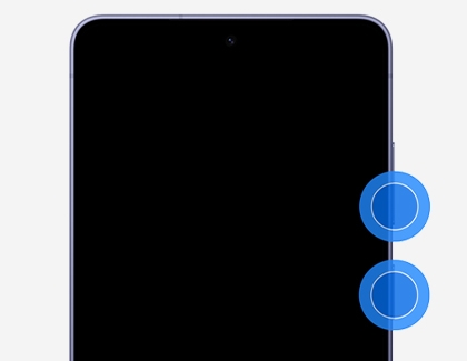 Device with the Side key and Volume down key on the right side highlighted.