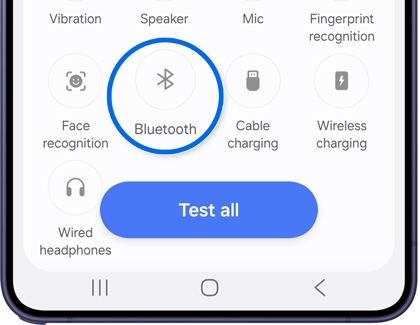 Phone diagnostics list with the Mobile network option highlighted.