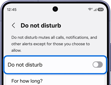Do not disturb toggle turned off.