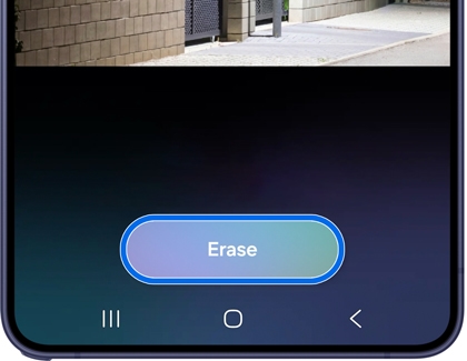 Erase button highlighted below an image.