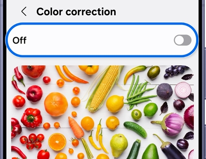 Color correction turned off.