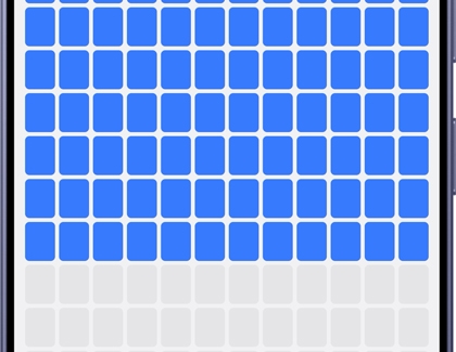 The Touch screen diagnostics test, showing a grid on the screen.