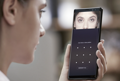 Iris scanning on Samsung Galaxy phone