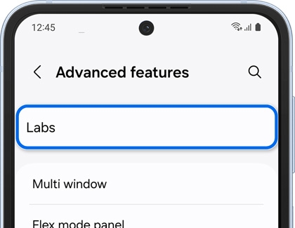 Labs highlighted in Advanced features settings