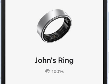 Galaxy Ring battery level displayed in the Galaxy Wearable app