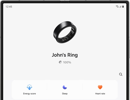 Galaxy Ring battery level displayed in the Galaxy Wearable app