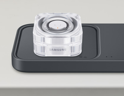 Galaxy Ring case placed on a wireless charger