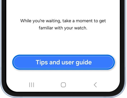 Tips and user guide button highlighted