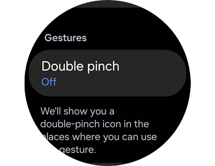 Double pinch selected in Gestures settings