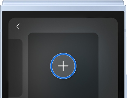 Add icon highlighted on the Cover screen