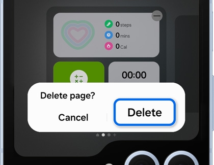 Delete highlighted in Delete page prompt