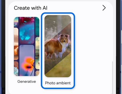 Preview of Photo ambient wallpaper with Try now button on the Galaxy Z Flip7.