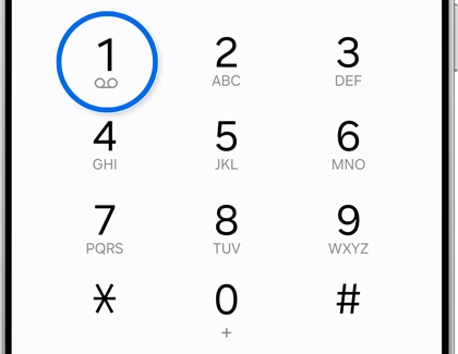 Phone keypad displayed on the Galaxy S25 with the call button highlighted.