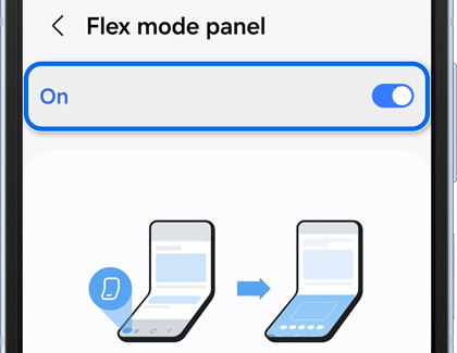 On tab highlighted and enabled in Flex mode panel settings