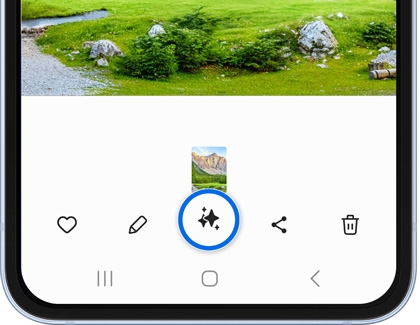 Photo Assist icon highlighted in the Gallery app