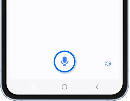 Microphone icon highlighted in the Interpreter app