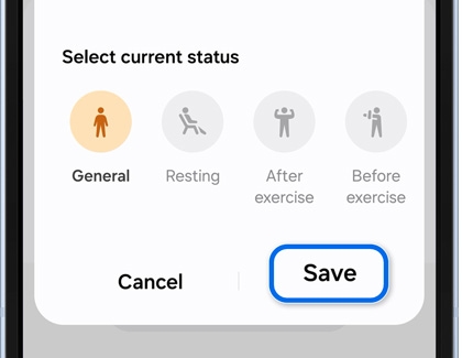 Save highlighted in Select current status prompt