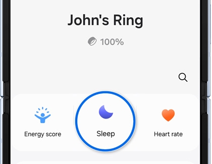 Sleep highlighted in Galaxy Wearable app