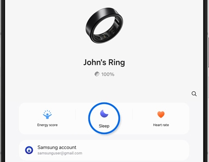 Sleep mode highlighted in the Galaxy Wearable app