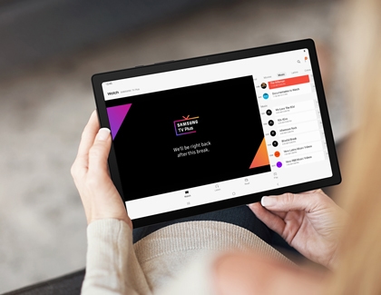 Samsung TV Plus app on Galaxy Tab A8