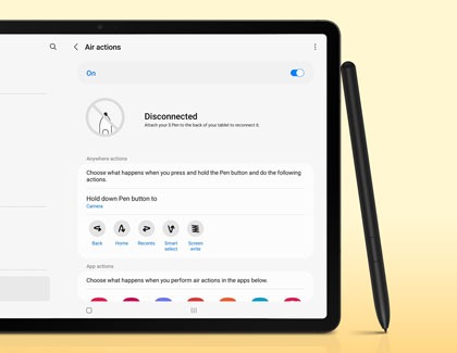 S Pen disconnected from Galaxy tablet