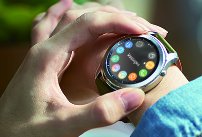 Samsung smart watch with a rotating bezel
