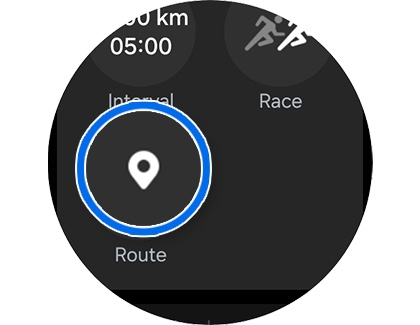 Route icon highlighted