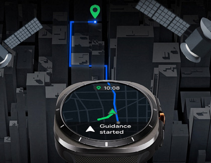 Galaxy Watch Ultra displaying directions to a location