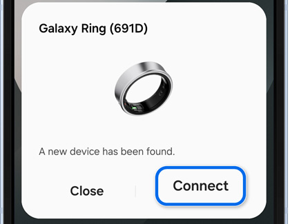 Connect highlighted in new device has been found prompt