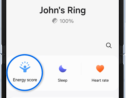 Energy score highlighted