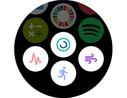 Google Fit trackers highlighted on a Samsung Galaxy Watch