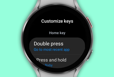 Customize the press button feature on a Samsung Galaxy Watch Active 2 smart watch