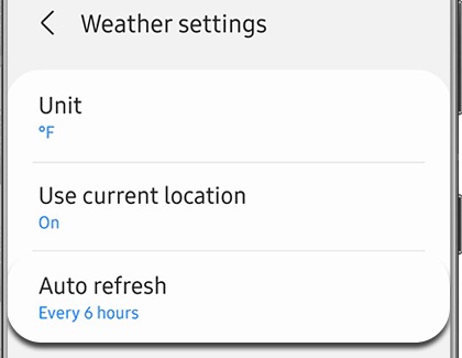 Auto refresh highlighted on a Galaxy smart watch