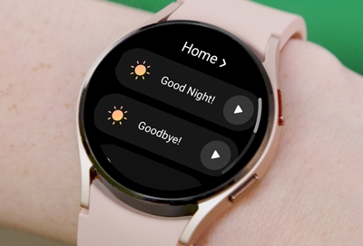 Scenes on SmartThings app on Galaxy Watch4
