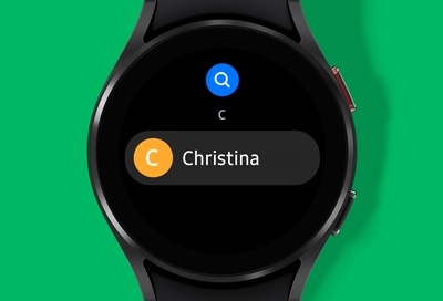 Contact page opened on Galaxy Watch4
