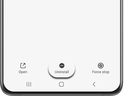 Uninstall highlighted in the Galaxy Wearable app