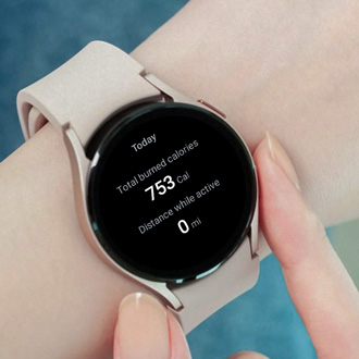 Burned calorie info on Samsung smart watch