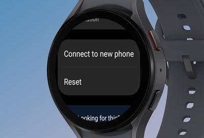 Watch face showing reset option
