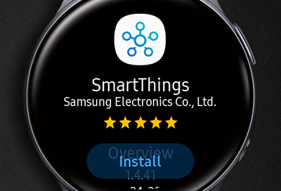 SmartThings app on Galaxy Store on Galaxy Watch Active 2
