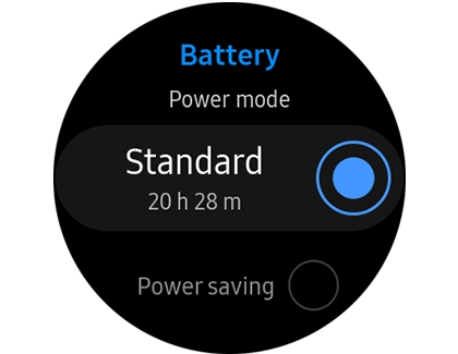 Battery settings on the Galaxy Watch Active2