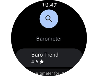  Barometer showing on a Galaxy Watch