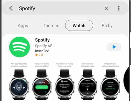 Spotify samsung watch sale