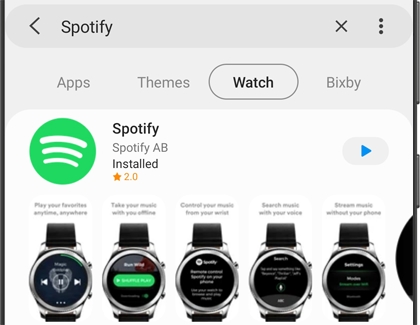 plast Ritual pensionist Find, install, and use Spotify on your Samsung smart watch