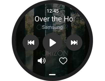 Music controls to the Music app on a Samsung Galaxy Watch