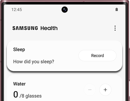 Sleep tracker highlighted in the Galaxy Wearable app