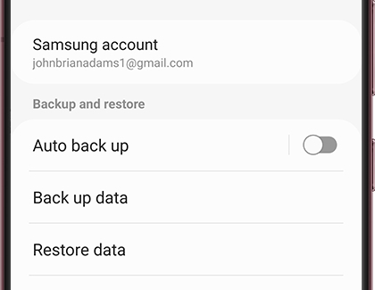 Back up and restore settings on a Galaxy phone