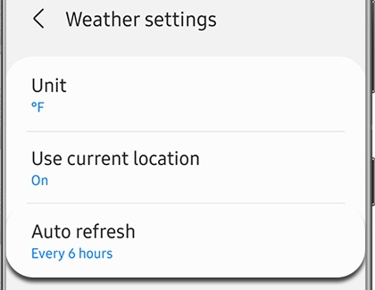Auto refresh highlighted on a Galaxy smart watch